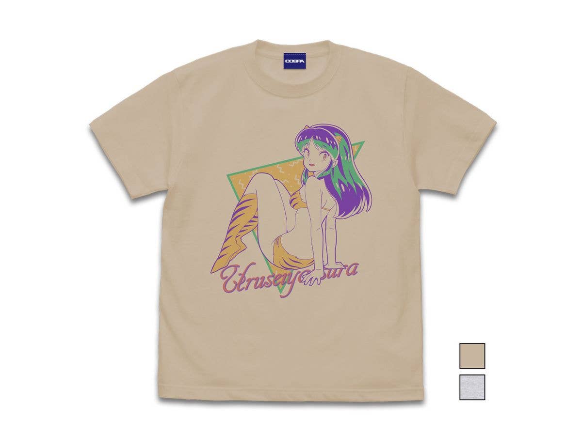 うる星やつら: ラム レトロポップ Tシャツ / LIGHT BEIGE-XL