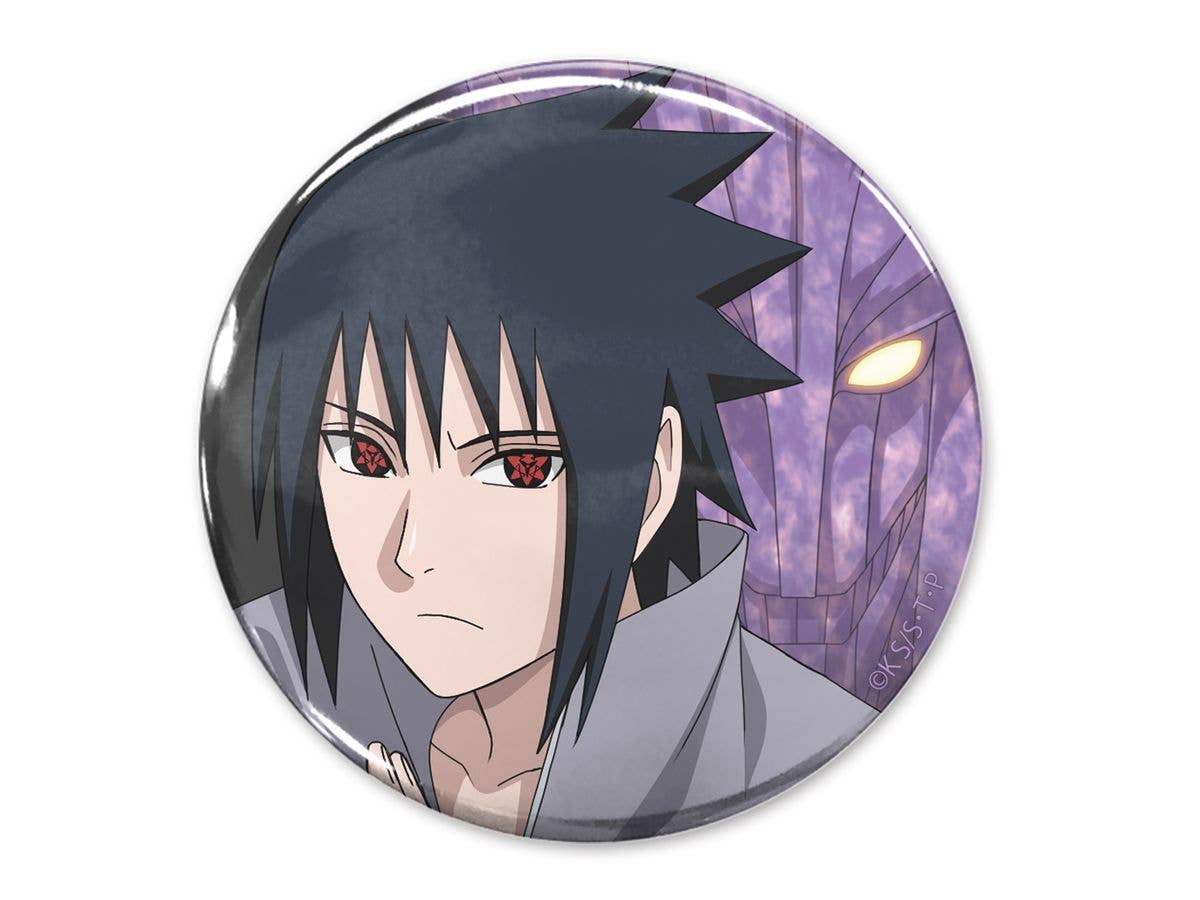 NARUTO 疾風伝: 描き下ろし うちはサスケ 65mm缶バッジ