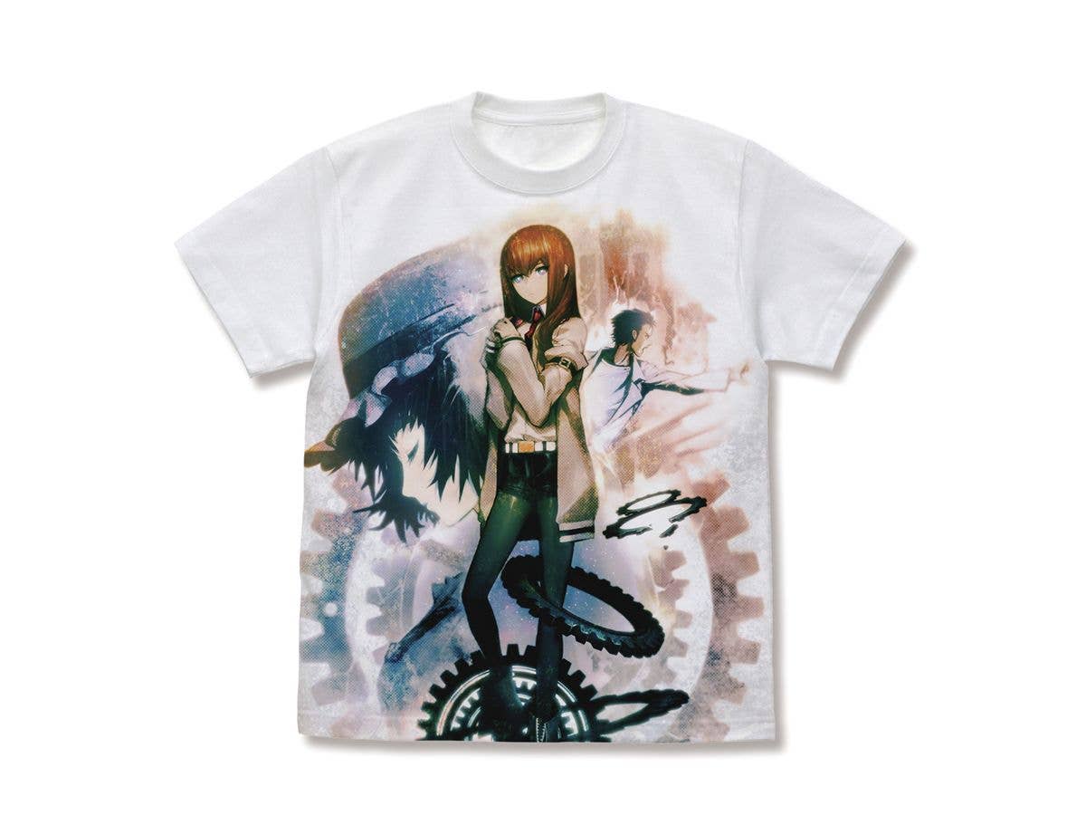 STEINS;GATE: 牧瀬紅莉栖 フルグラフィックTシャツ / WHITE-XL