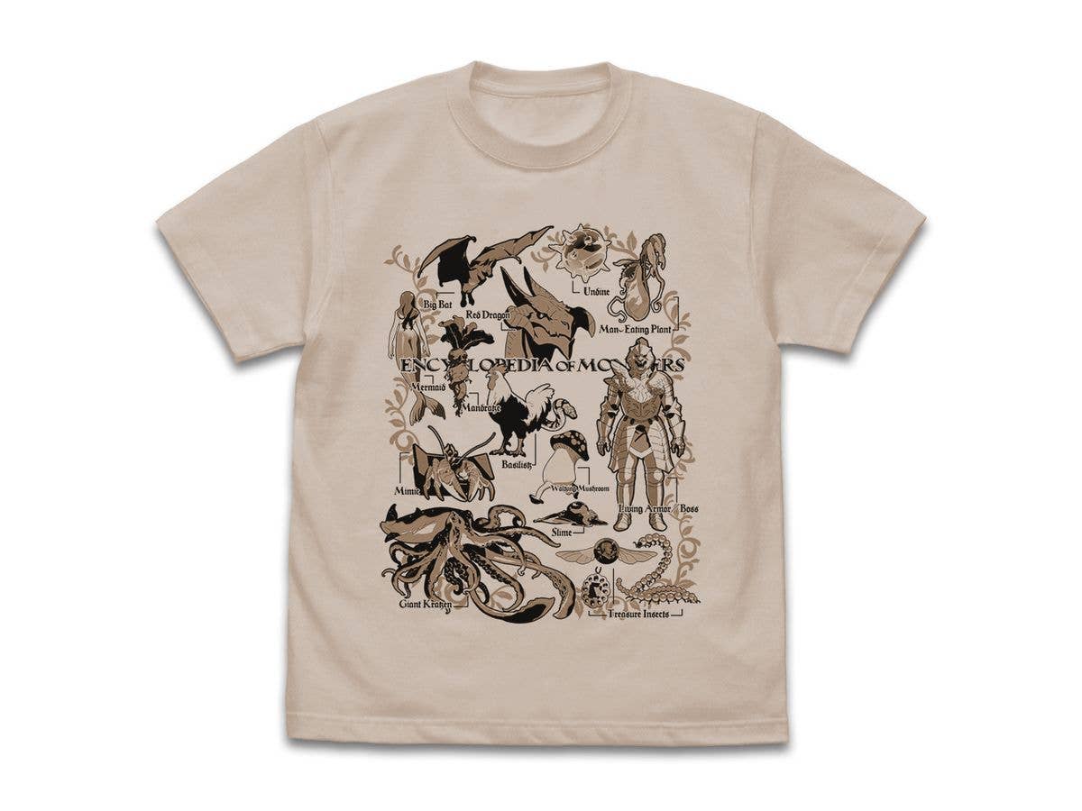 ダンジョン飯: 魔物図鑑 Tシャツ / SAND BEIGE-XL