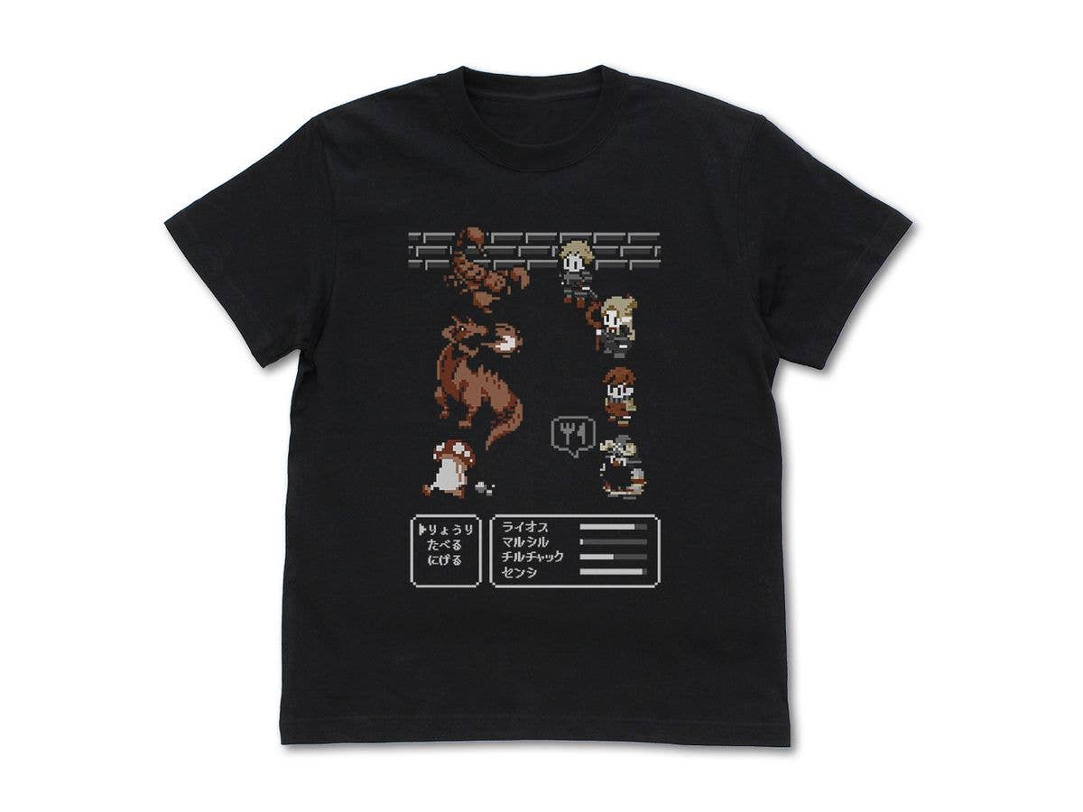 ダンジョン飯: ダンジョン飯ドット絵 Tシャツ / BLACK-M