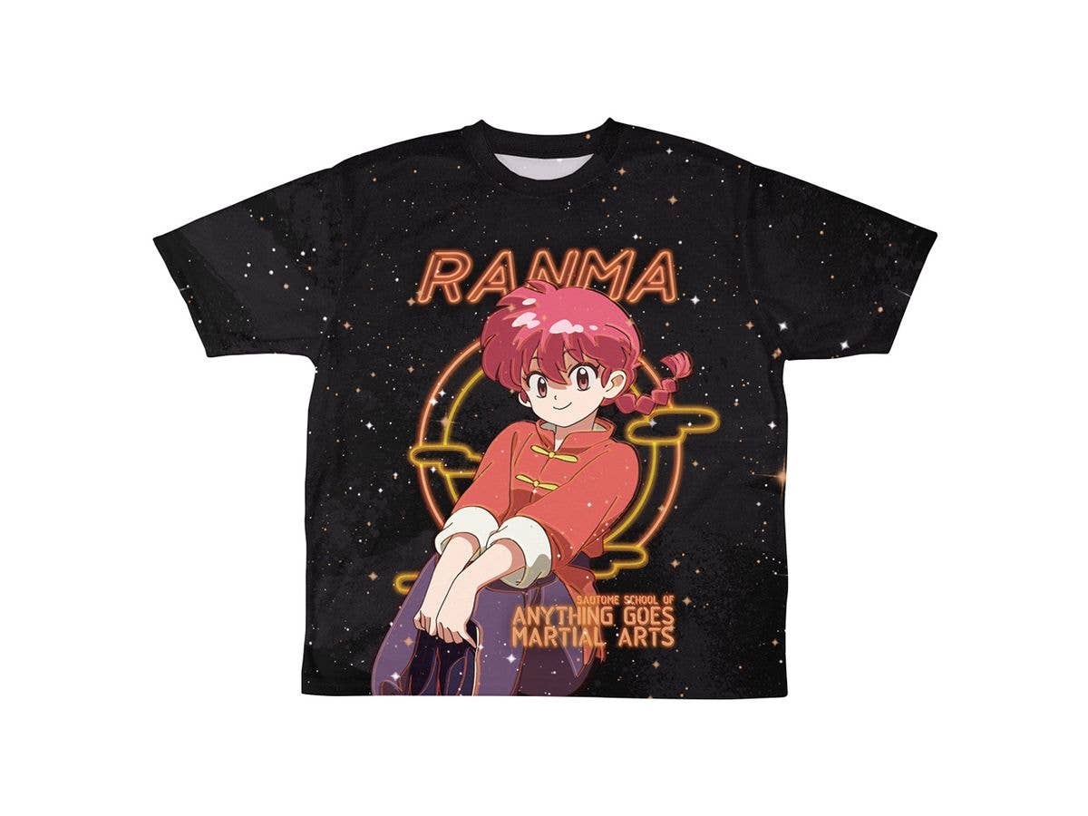 らんま1 / 2: らんま 両面フルグラフィックTシャツ ネオンサインVer. / L