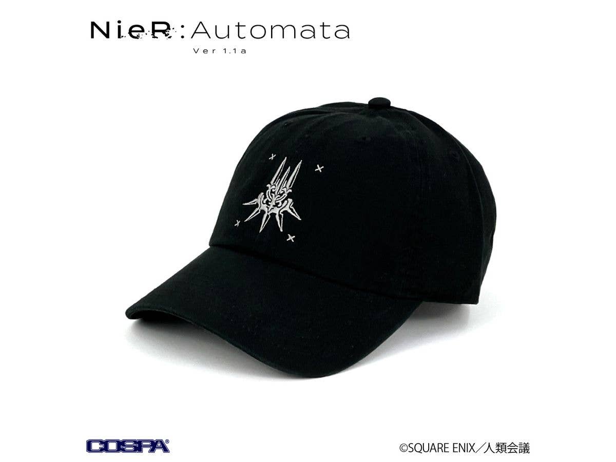 NieR:Automata Ver1.1a: ヨルハ部隊 刺繍ローキャップ / BLACK