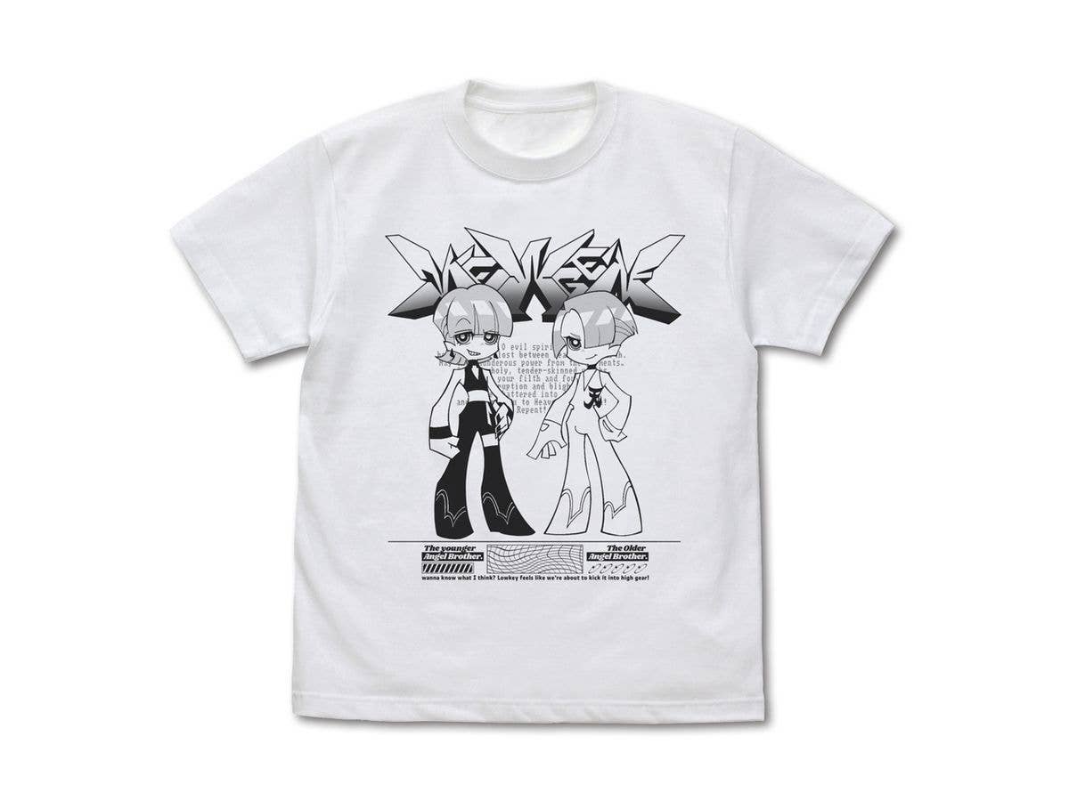 New PANTY & STOCKING with GARTERBELT: ポリエステル & ポリウレタン Tシャツ / WHITE-XL