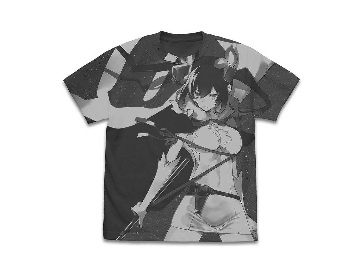 ダンジョンに出会いを求めるのは間違っているだろうか: 原作版 ヘスティア オールプリントTシャツ 18巻表紙イラストVer. / SUMI-XL