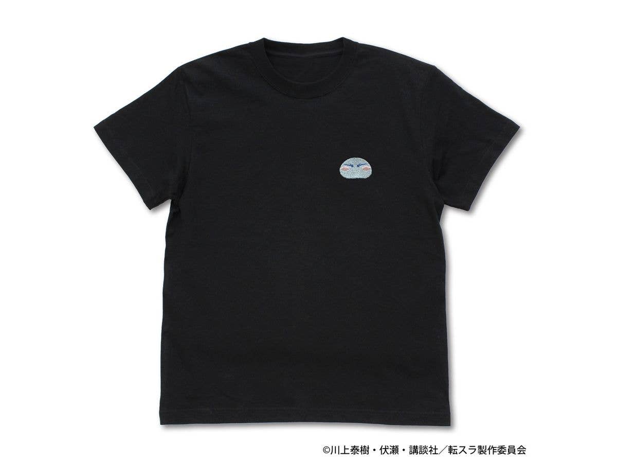転生したらスライムだった件: リムル様 ワンポイント刺繍Tシャツ / BLACK-M