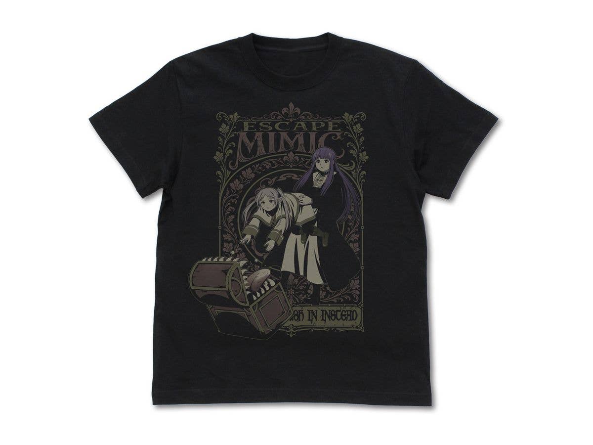 葬送のフリーレン: フリーレン & フェルン ミミックエスケープ Tシャツ / BLACK-M