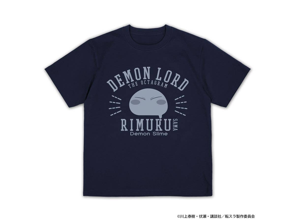 転生したらスライムだった件: リムル様カレッジ プレーティングTシャツ / NAVY-S
