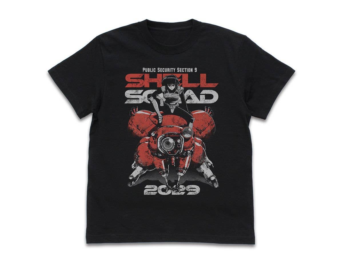 攻殻機動隊 THE GHOST IN THE SHELL: TGITS 素子とフチコマ Tシャツ / BLACK-S