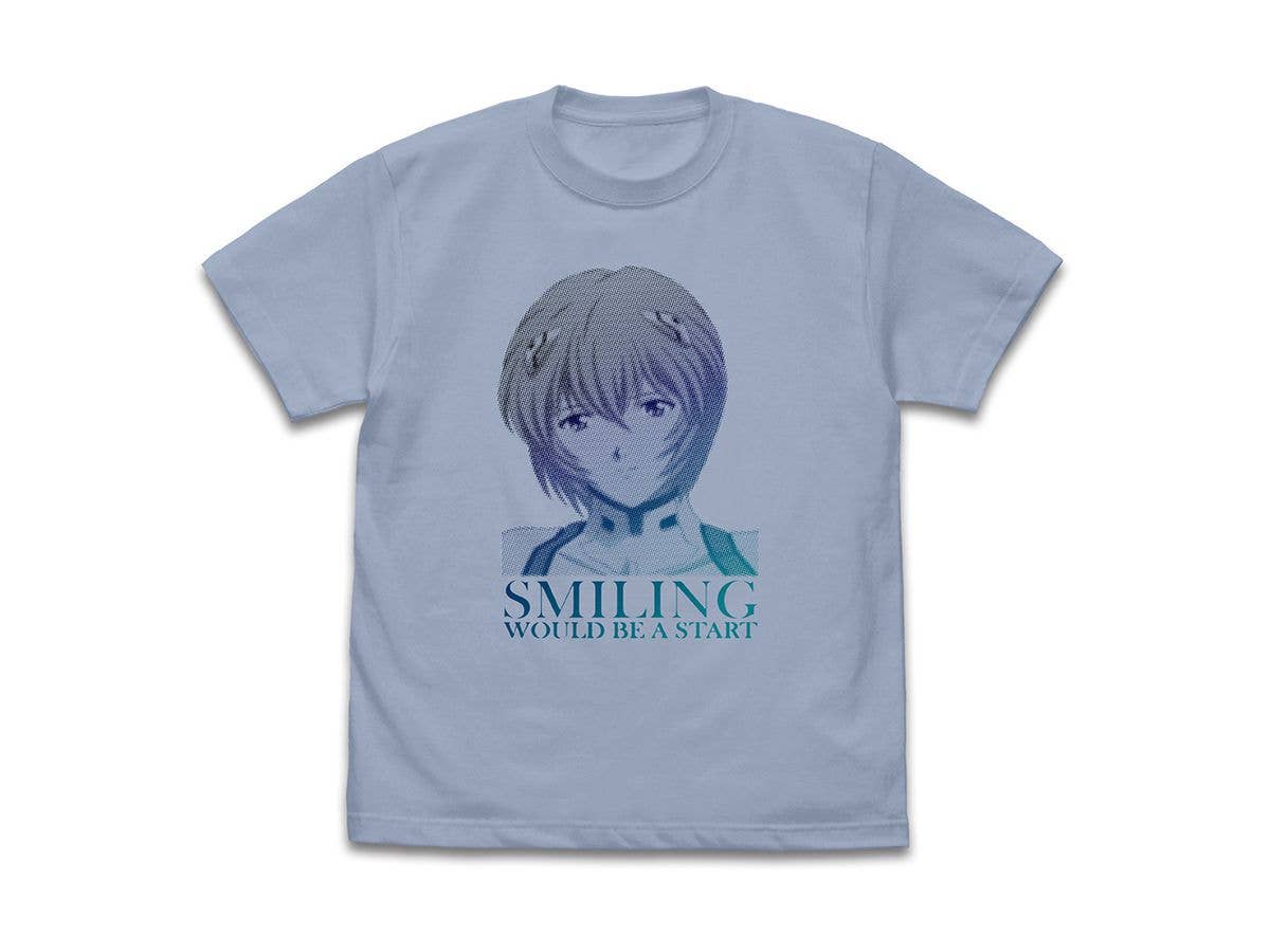 EVANGELION: 笑えばいいと思うよ Tシャツ / ACID BLUE-XL