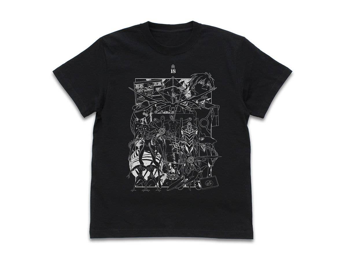 EVANGELION: 新世紀エヴァンゲリオン 全使徒 Tシャツ / BLACK-L