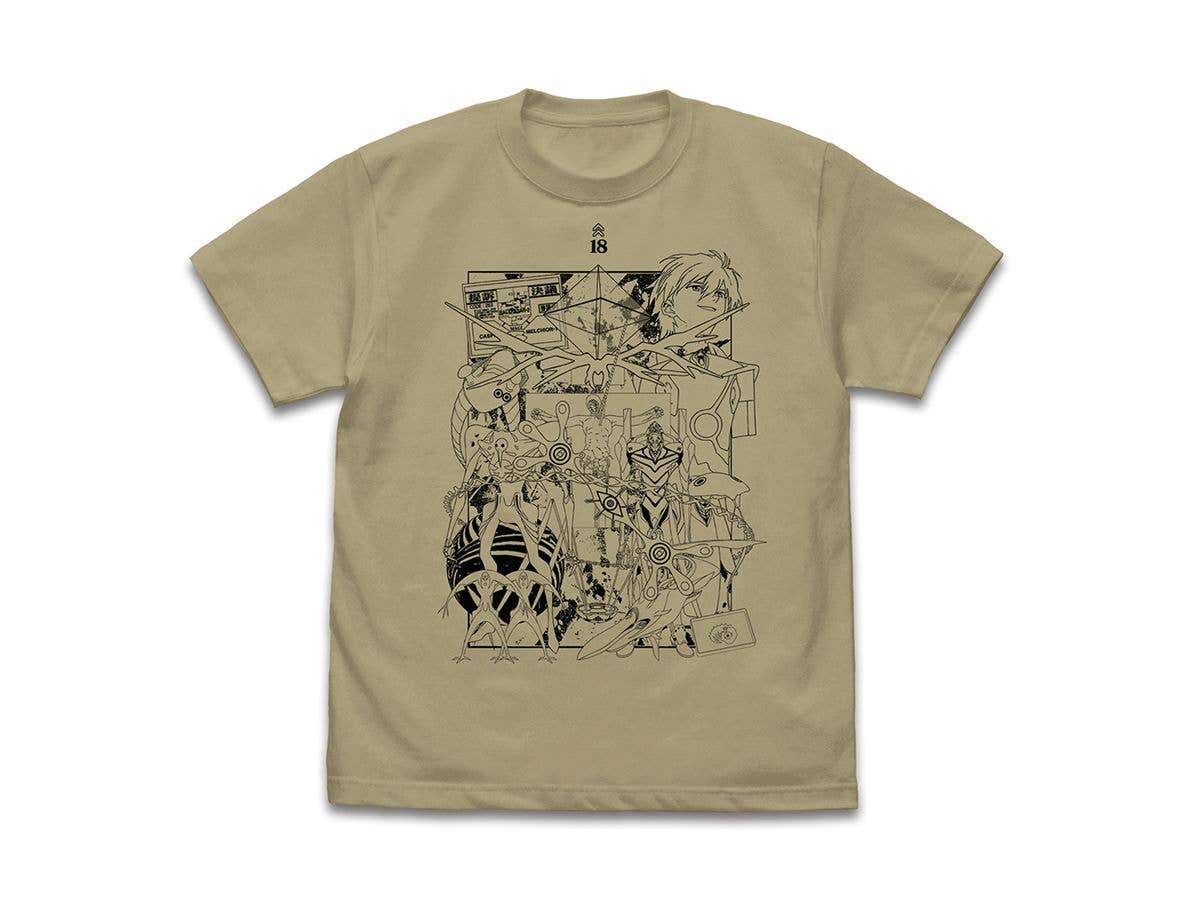 EVANGELION: 新世紀エヴァンゲリオン 全使徒 Tシャツ / SAND KHAKI-S
