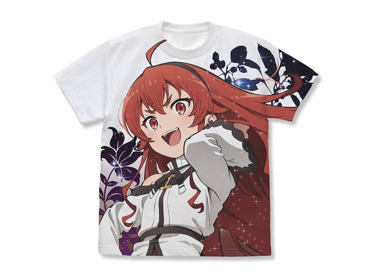アニメ 無職転生III -異世界行ったら本気だす-: エリス フルグラフィックTシャツ / WHITE-XL