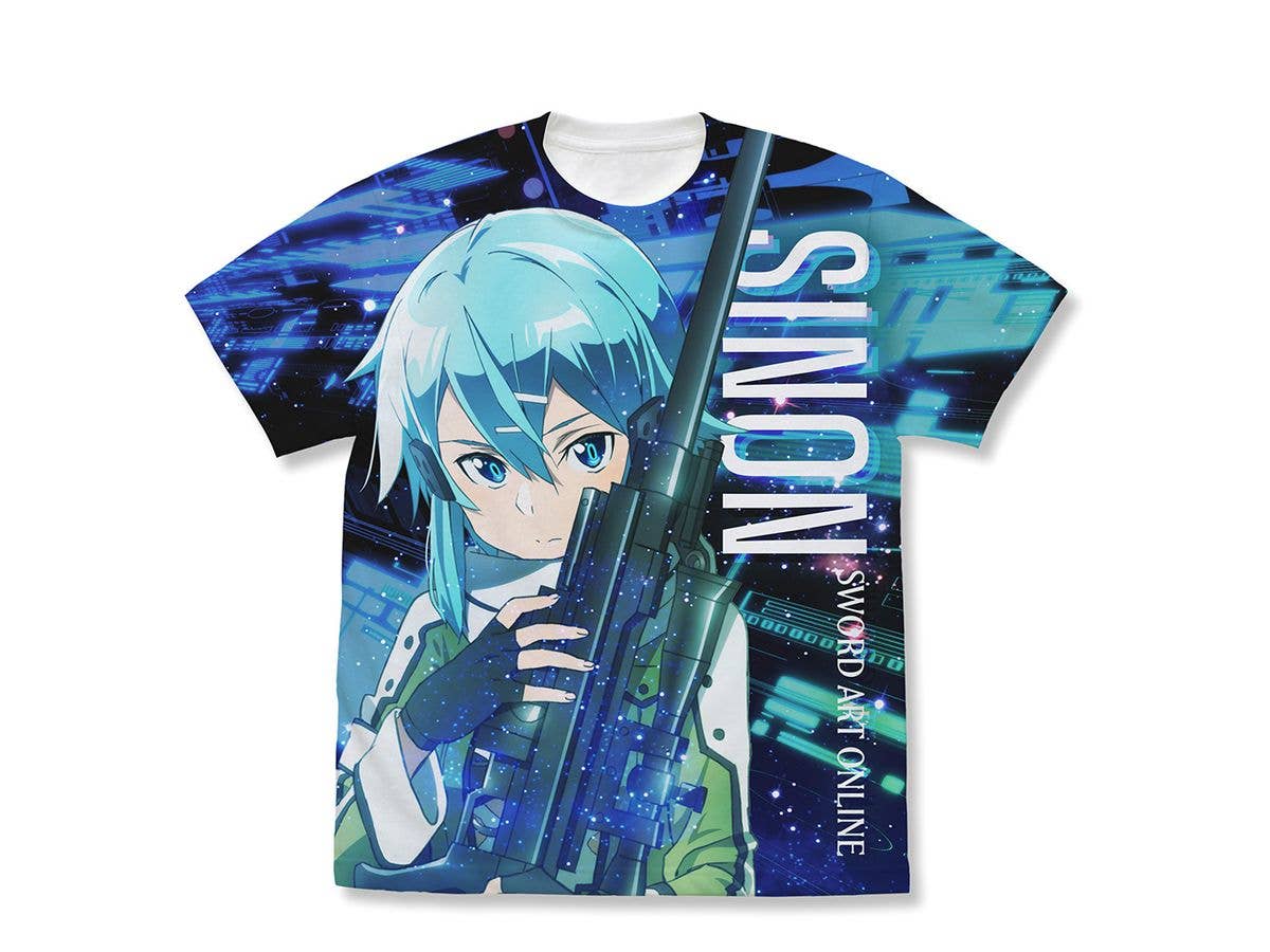 ソードアート・オンライン: シノン フルグラフィックTシャツ 氷の狙撃手Ver. / WHITE-M