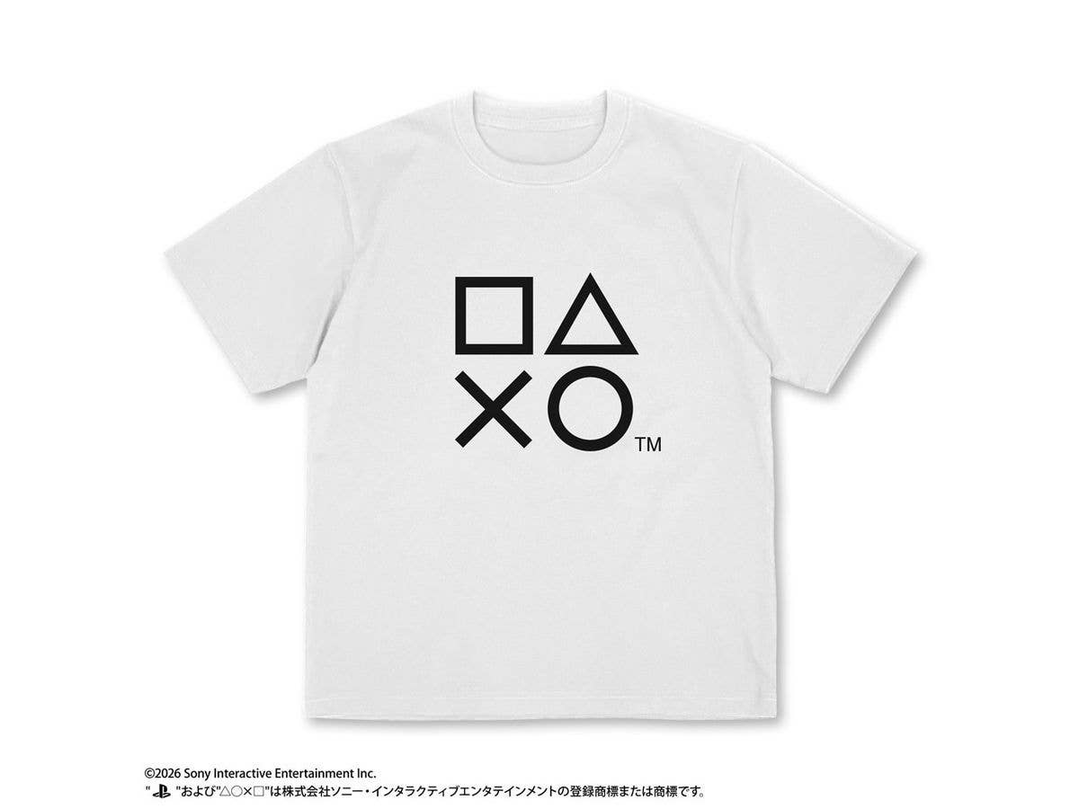 プレイステーション: プレーティングTシャツ for PlayStation Shapes Logo / WHITE-M