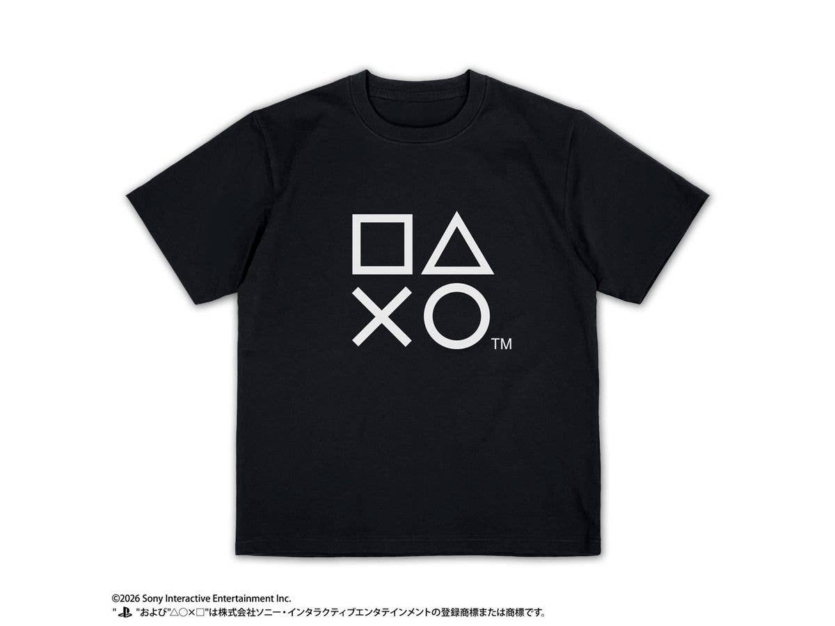 プレイステーション: プレーティングTシャツ for PlayStation Shapes Logo / BLACK-M