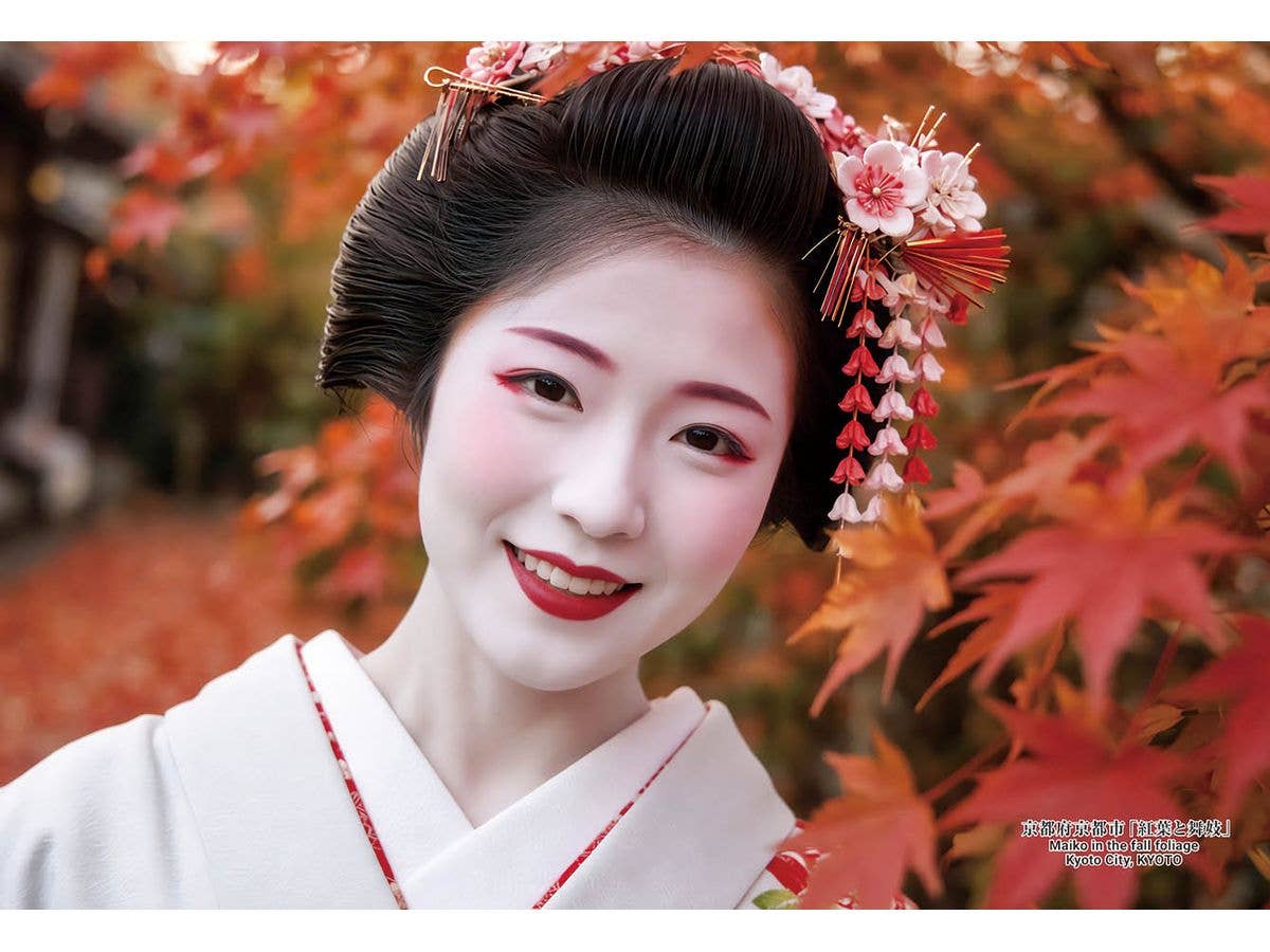 都市シリーズ 300Pジグソー 日本の都市128 京都府京都市 紅葉と舞妓 300ピース 26cm x 38cm
