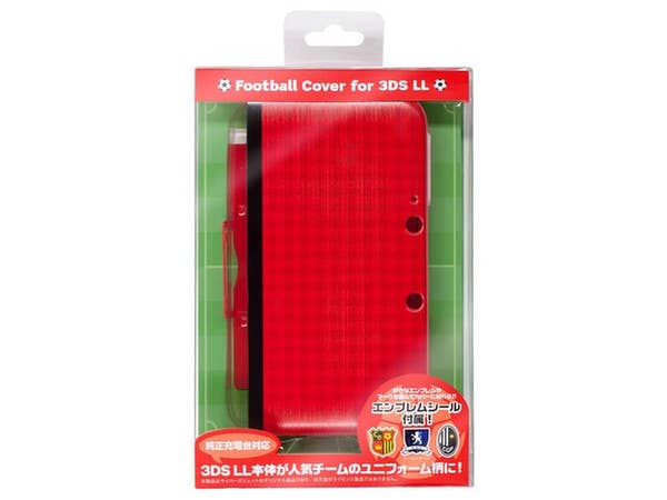 3DSLL用 フットボールカバーレッド マンU柄