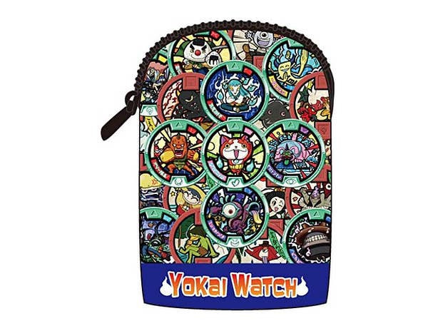 3DSLL用 ソフトポーチ 妖怪ウォッチ メダル柄 ブルー