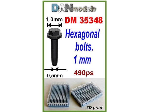 六角ボルト (頭 直径1.0mm、490個入り)