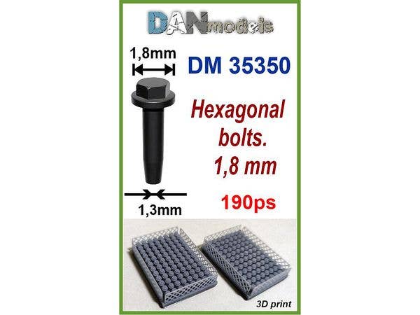 六角ボルト (頭 直径1.8mm、190個入り)