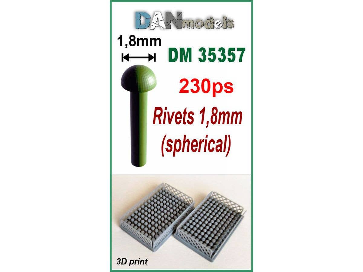 丸リベット (頭 直径1.8mm、230個入り)