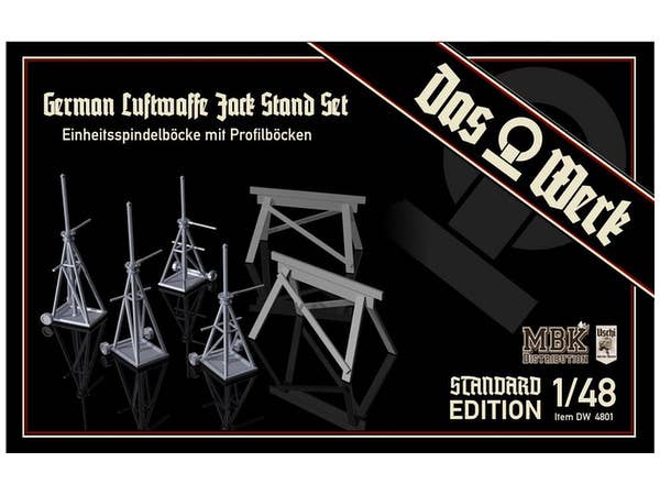 1/48 ドイツ空軍 ジャッキスタンド&木挽き台セット(スタンダード版)