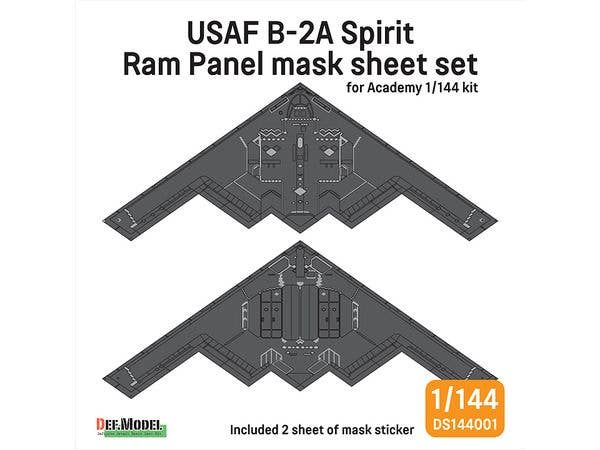 1/144 現用 アメリカ空軍 B-2Aスピリット爆撃機用 RAMパネルマスクシートセット(アカデミー用)