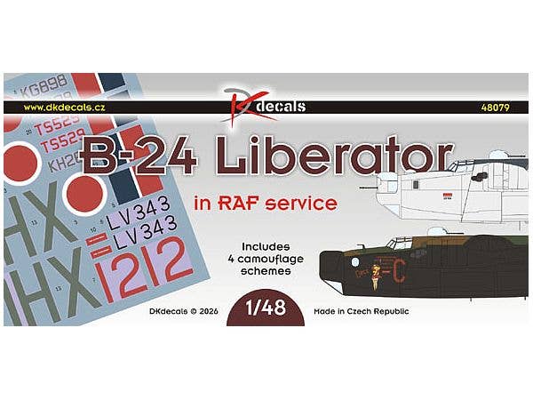 1/48 B-24 リベレーター イギリス空軍仕様 デカール