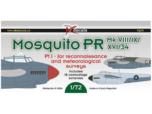 1/72 モスキート PR Mk.VIII/IX/XVI/34 パート1