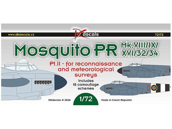 1/72 モスキート PR Mk.VIII/IX/XVI/32/34パート2