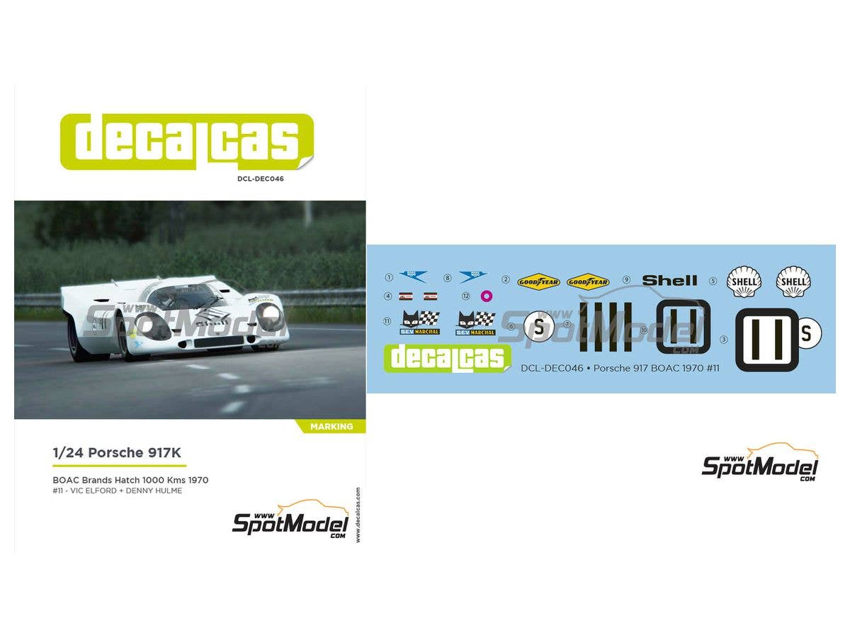 1/24 ポルシェ917K 1970ブランズハッチ BOAC 1000kmレース ポルシェ・ザルツブルクチーム デカールセット