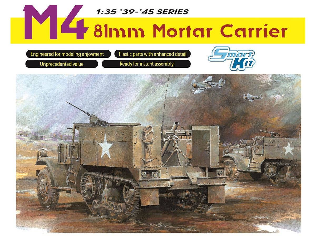 1/35 WW.II アメリカ軍 M4 81mm 自走迫撃砲 金属砲身/ 3Dプリント ヘッドライトガード & ホーンガード 付属