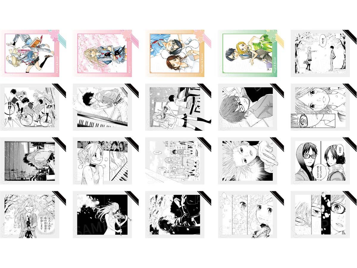 AFORCE x DRAGON HORSE 四月は君の嘘 原作 トレーディングインスタントカメラ風ブロマイド 1Box 10pcs
