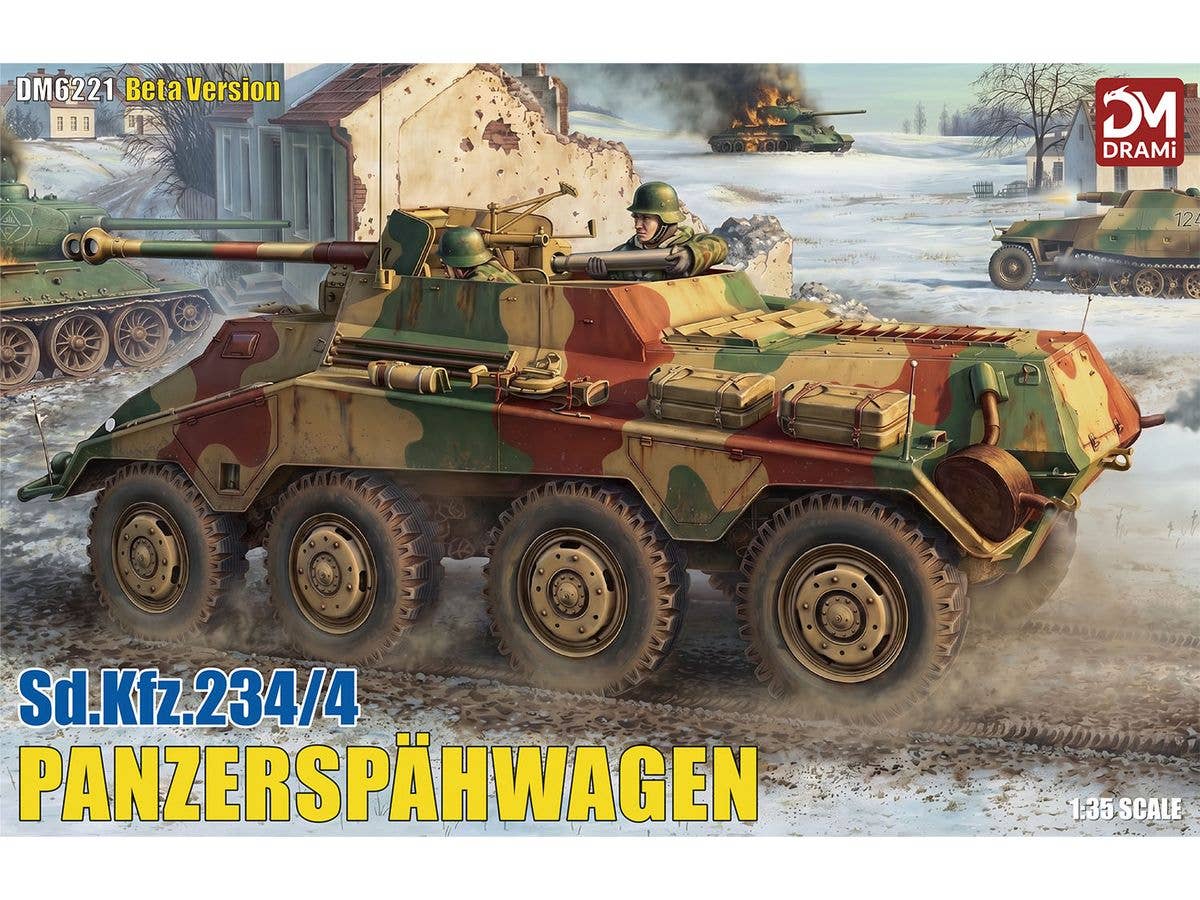 1/35 WW.II ドイツ軍 Sd.Kfz.234/4 パックワーゲン 金属砲身/エッチングパーツ付属