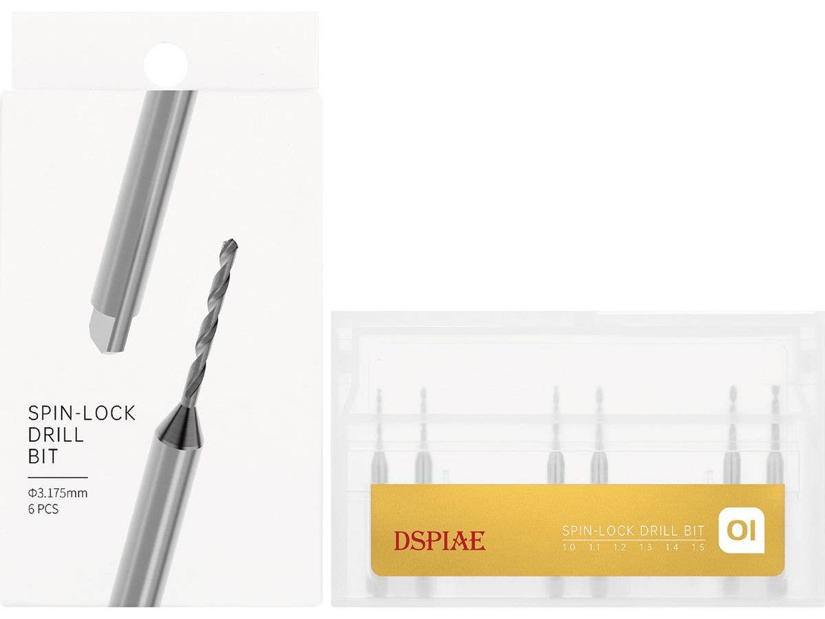 フラットシャンクドリルセット(1.0/1.1/1.2/1.3/1.4/1.5mm)
