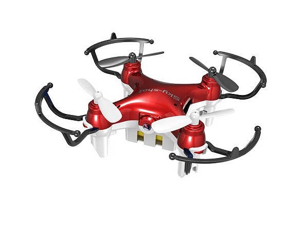 スカイショット 2.4GHz カメラ内蔵小型ドローン MODE2 赤