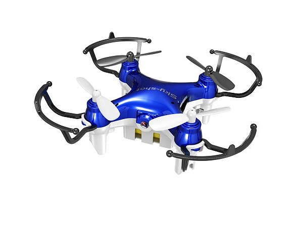 スカイショット 2.4GHz カメラ内蔵小型ドローン MODE2 青