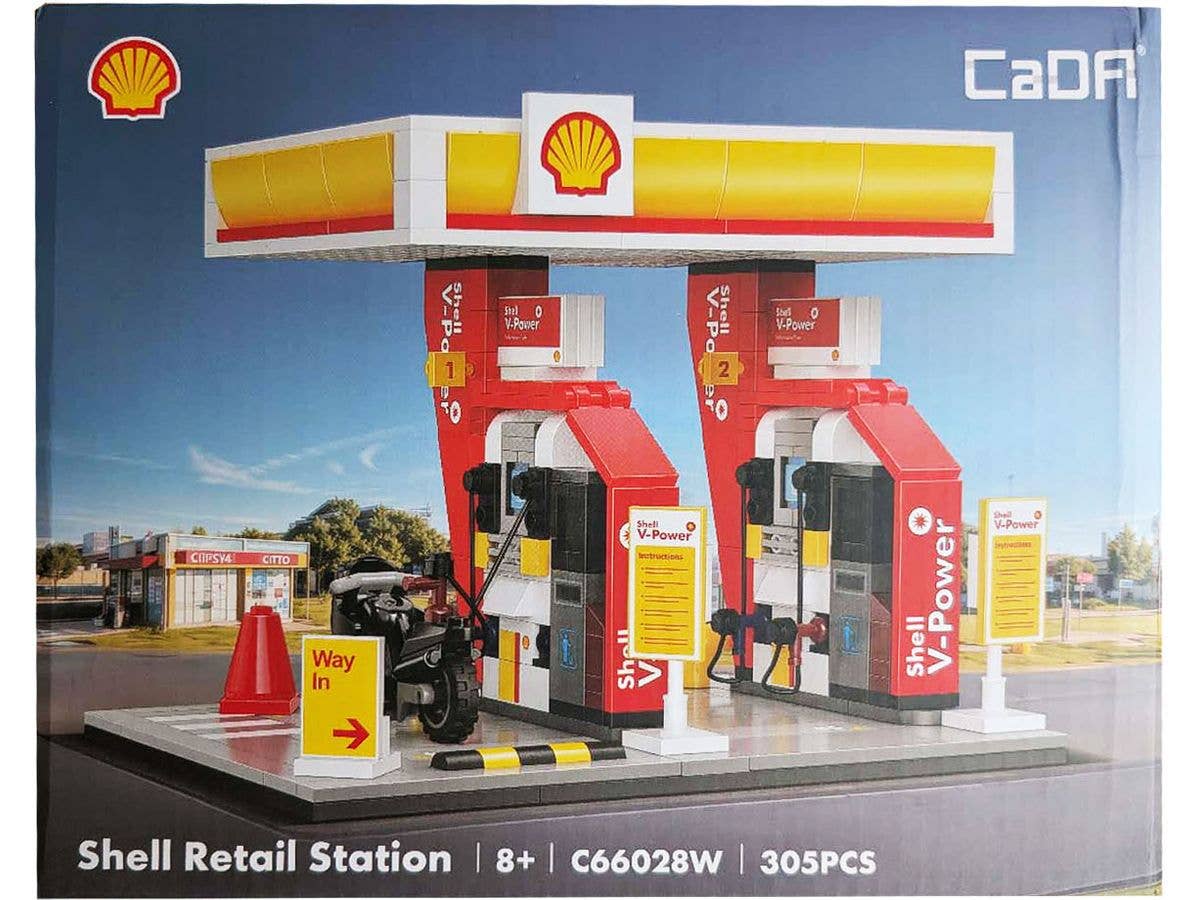 Shell ブロックキット ガソリンスタンド(小)