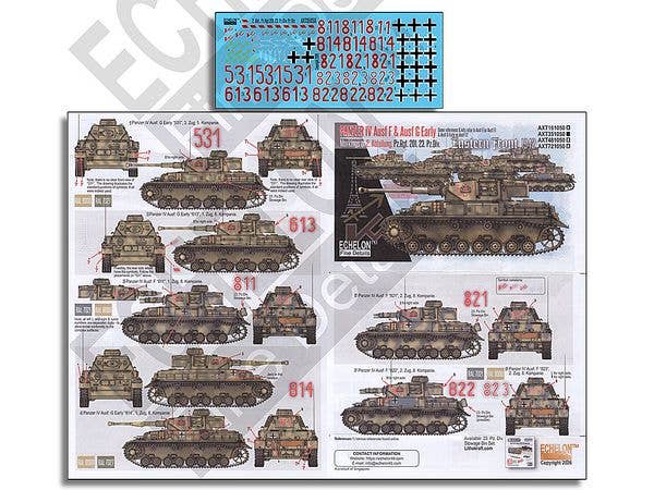 1/35 WWII ドイツ 第23装甲師団第2大隊のIV号戦車F型&G型初期生産型