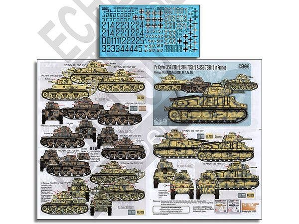 1/35 WWII ドイツ フランス鹵獲戦車35R 731(f)/38H 735(f)/35S 739(f)