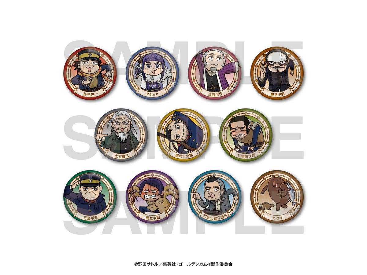 TVアニメ ゴールデンカムイ x くまみね:  トレーディングメタリック缶バッジ 1Box 11pcs