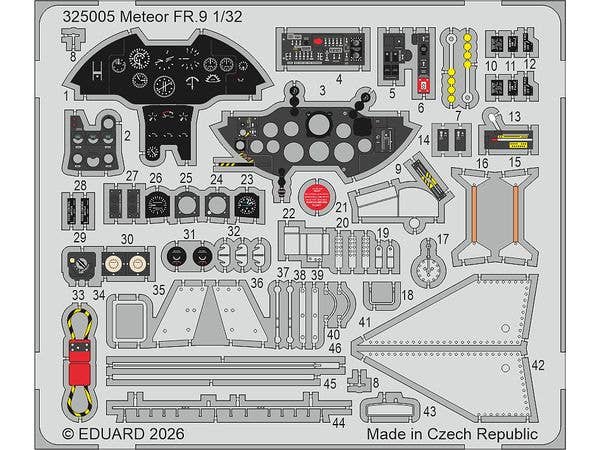 1/32 グロスター ミーティア FR.9 エッチングパーツ (レベル用)