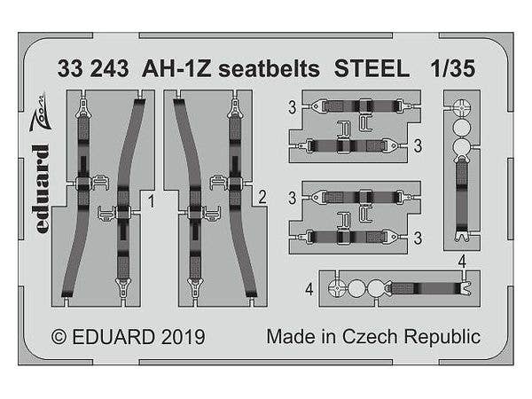 1/35 AH-1Z シートベルト (ステンレス製) (アカデミー用)