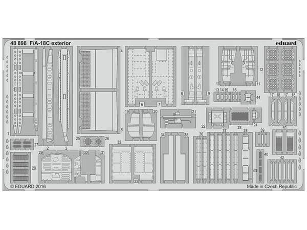 1/48 F/A-18C 外装用エッチングパーツセット キネテック用