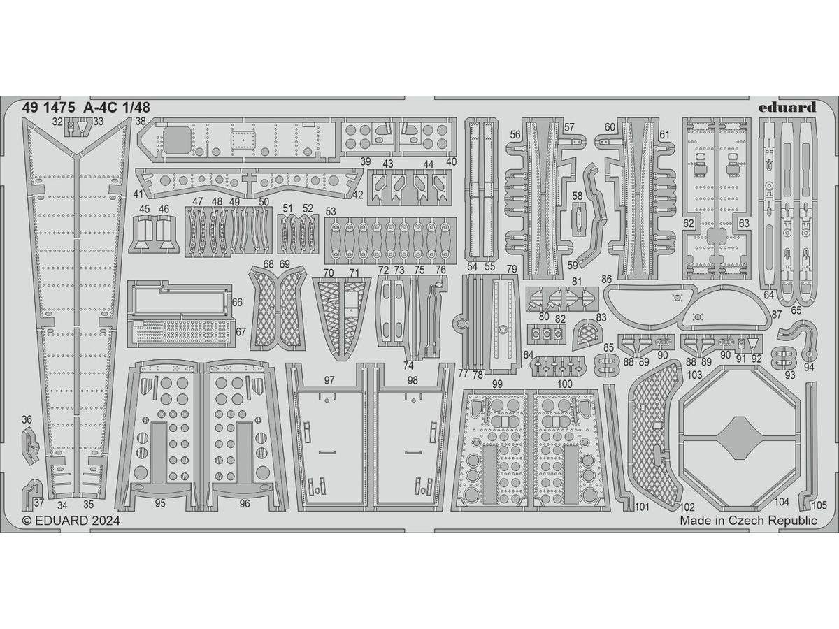 1/48 A-4C エッチングパーツ (ハセガワ用)