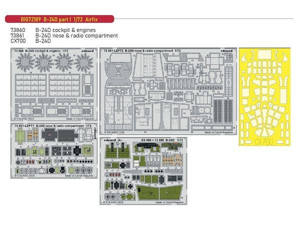 1/72 B-24D ビッグEDパーツセット パートI (エアフィックス用)