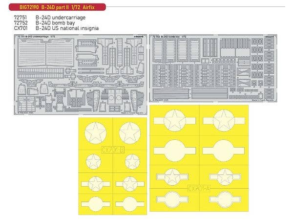 1/72 B-24D ビッグEDパーツセット パートII (エアフィックス用)