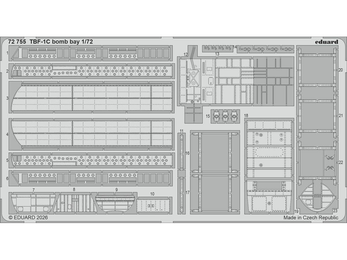 1/72 TBF-1C w/ランディングフラップ ビッグEDパーツセット (ホビーボス用)