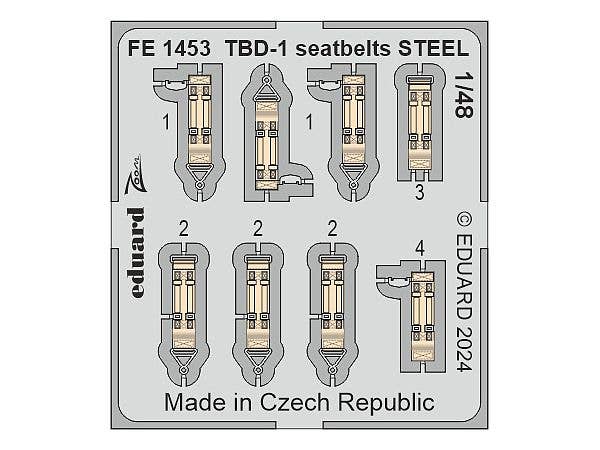 1/48 TBD-1 シートベルト (ステンレス製) (ホビーボス用)